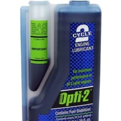 Opti-2 2 Cycle 34 Oz Bottle Smokeless Oil Mix 25 Gallons EZ Measure Bottle -Mi-T-M store 20112