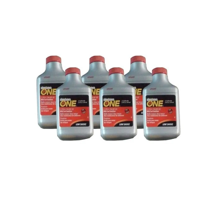 Shindaiwa One 2-Cycle Engine Oil 2.5 Gallon Mix, Six 6.4 Fl. Oz. Bottles 1 Shindaiwa One 2-Cycle Engine Oil 2.5 Gallon Mix, Six 6.4 Fl. Oz. Bottles