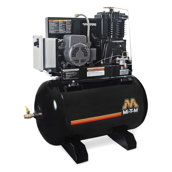 MI-T-M ACS-20305-80HM 80-Gal 5 HP 200V Simplex Air Compressor 1 MI-T-M ACS-20305-80HM 80-Gal 5 HP 200V Simplex Air Compressor