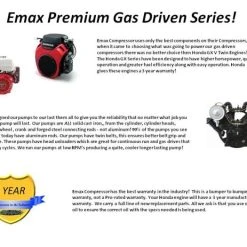 EMAX Gas Driven Industrial Plus Piston Air Compressor -Mi-T-M store gas drive call out page 12.18.15 2