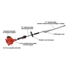 Echo SHC-225 Hedge Trimmer 20" Double Sided - 21.2cc 2-Stroke Engine -Mi-T-M store shc 225.1